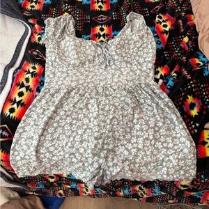 New Look Sage Green Floral Romper